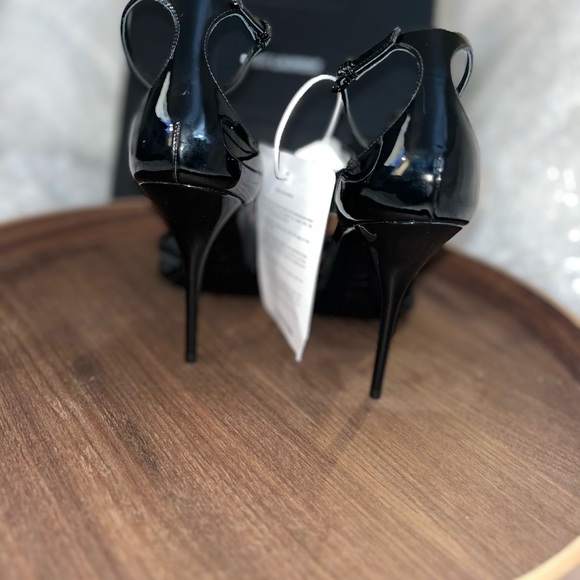 SAINT LAURENT BLACK CASSANDRA SANDALS IN PATENT LEATHER - Size 41/11 - Picture 4 of 16